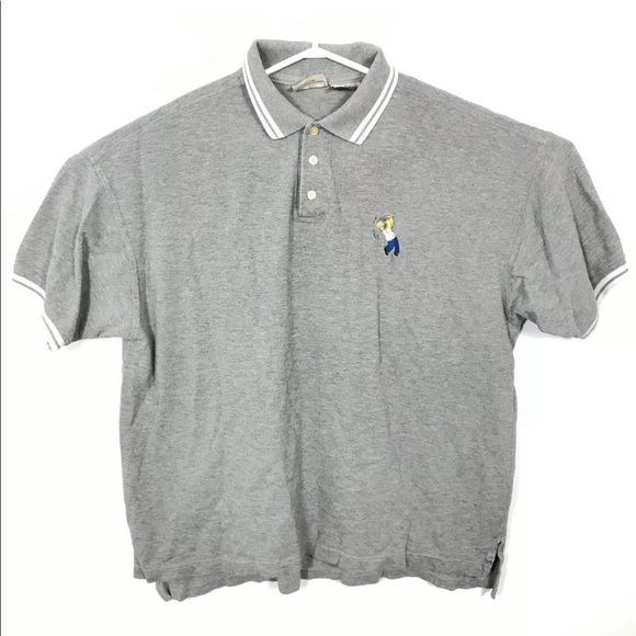Vintage The Simpsons Homer Simpson Golf Polo Shirt